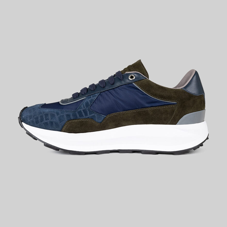 Veloce - Bomber / Suede, Navy/Green, hi-res
